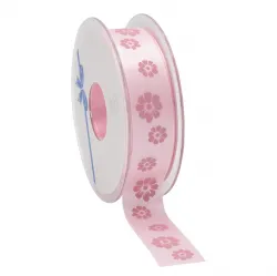 Lovely Flowers Ribbon; Pink